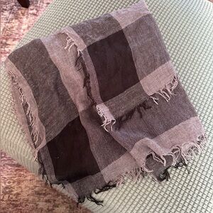 Thin Scarf/ Pashmina with fringe. Unisex.